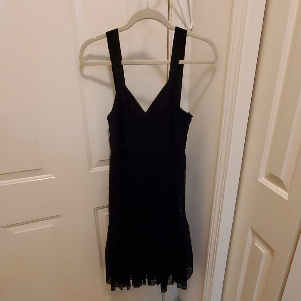 DKNY black baby doll laces dress